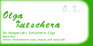 olga kutschera business card